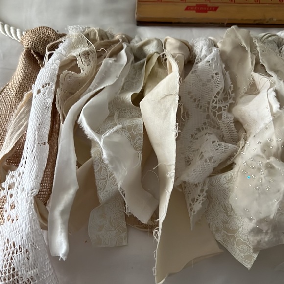 Neutral Shabby Chic Swag 42” 10”hang Handmade by B - Picture 2 of 3